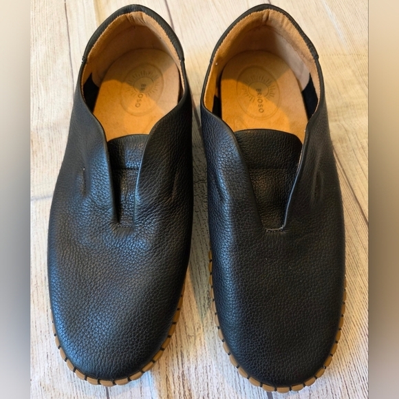 brioso Shoes - Brioso Women's Size 9 Sabino Leather Loafers Black Comfortable Minimalist